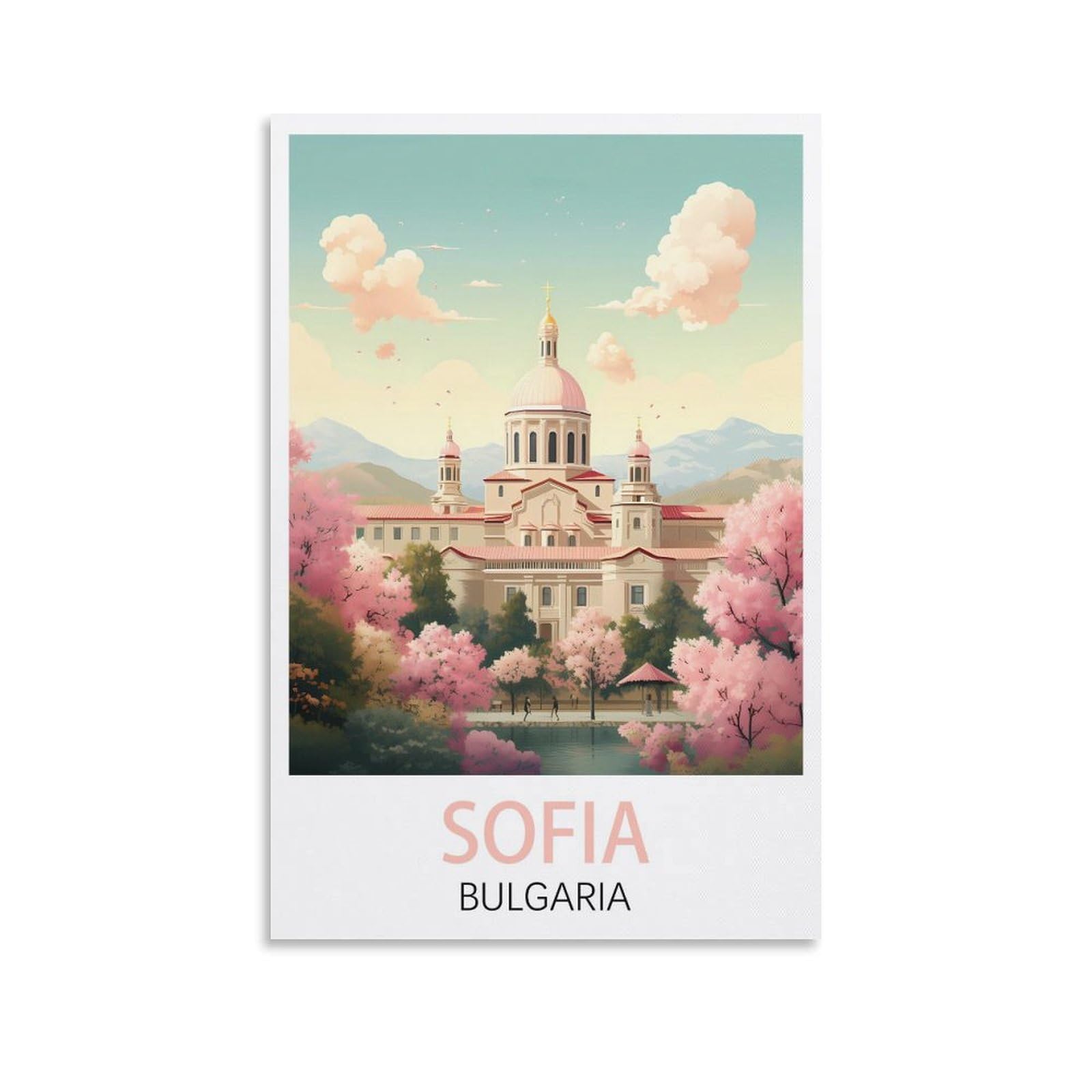 Ezmlfa A446 Diy Paint By Numbers For Adults Beginner Sofia Bulgaria Diy Oil Painting Paint By Number Kits Linen Canvas Wall Art House Decor 40X50cm