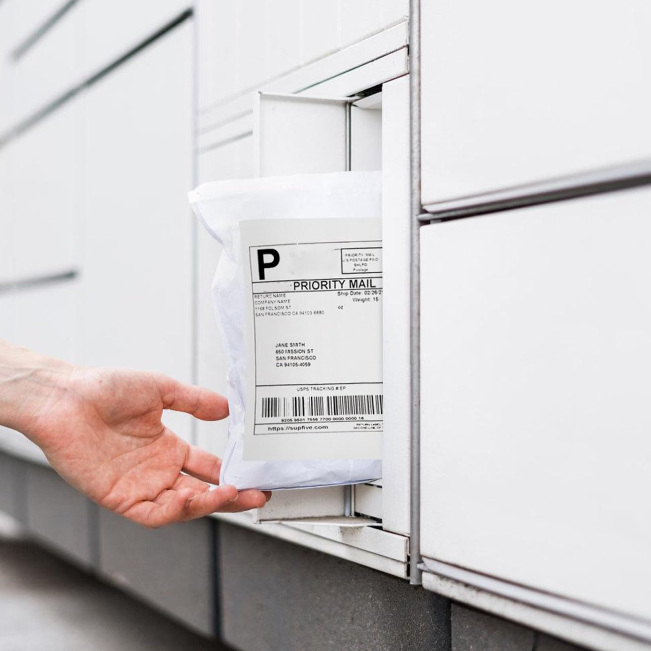 HOMSFOU 500 Pezzi Etichette Termiche per Spedizioni Carta Compatibile con Stampante Rollo e Zebra Facile Applicazione Superficie Liscia e Riutilizzabile per Organizzazione
