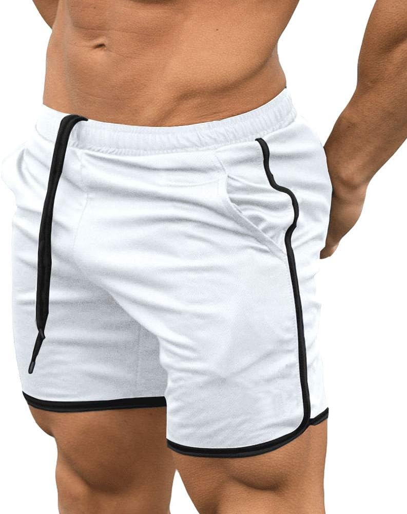 Men's Gym Workout Boxing Shorts Running Short Pants Fitted Training Bodybuilding Jogger Short