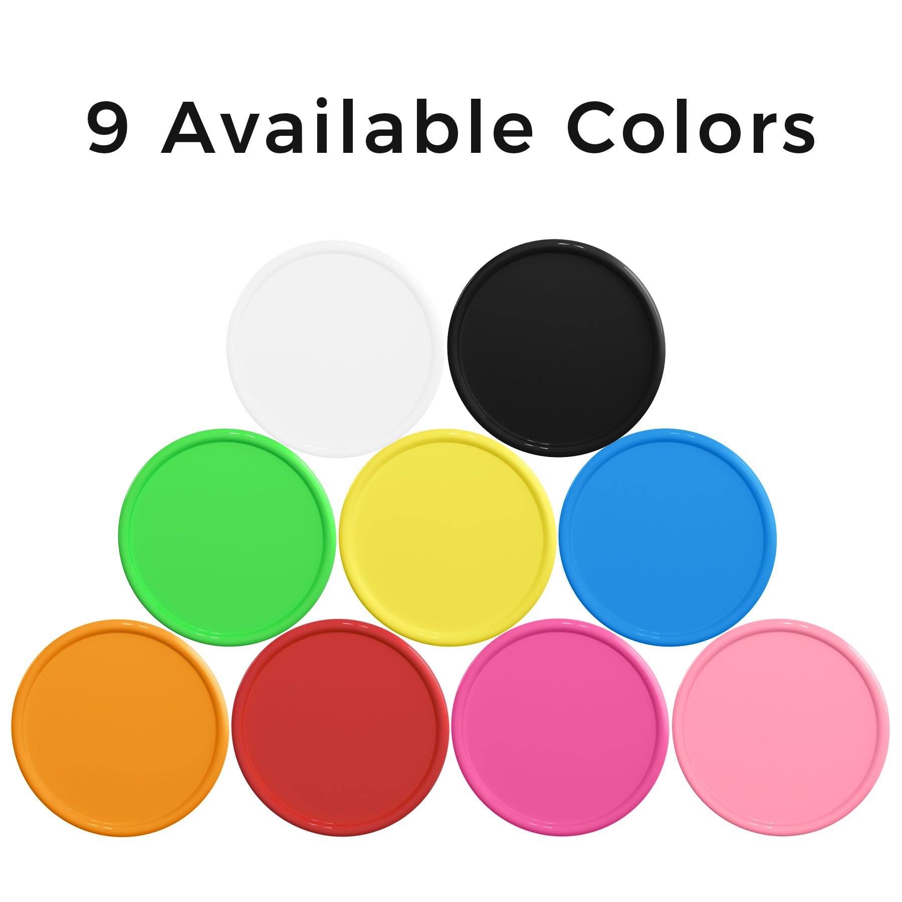 200PCS Custom Poker Chips with Logo, Plastic Personalized Casino Chips Double-Sided Full Color Print, 37mm Drink Game Tokens with 9 Colors, Poker Accessories for Casino, Weddings, Bars (Black)