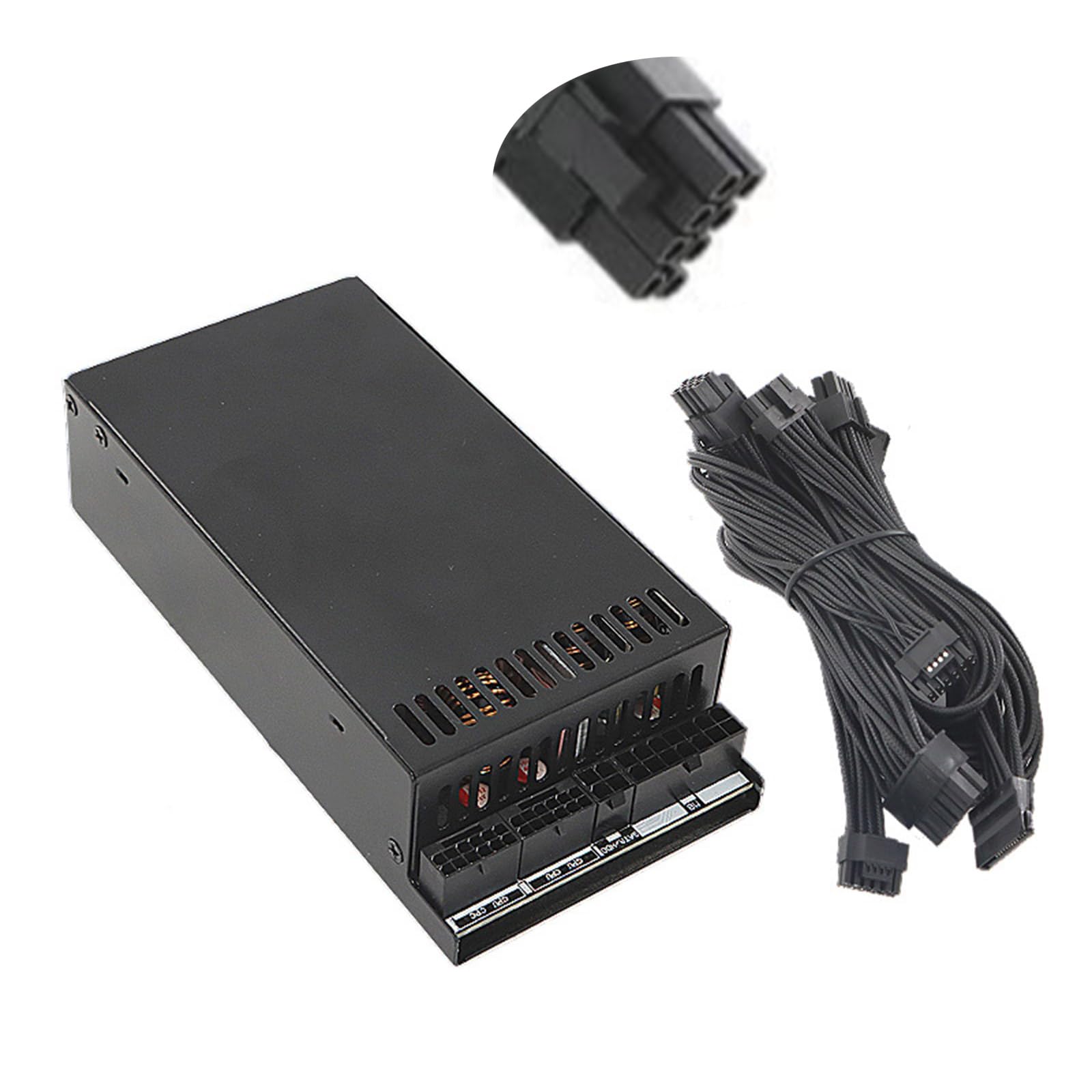 Hocheffizientes 700-W Gaming Netzteil, kompakte 1U Wärmekontrolle und vollständig modulares Design für Desktop/Server PCs, platzsparendes Design für Gaming