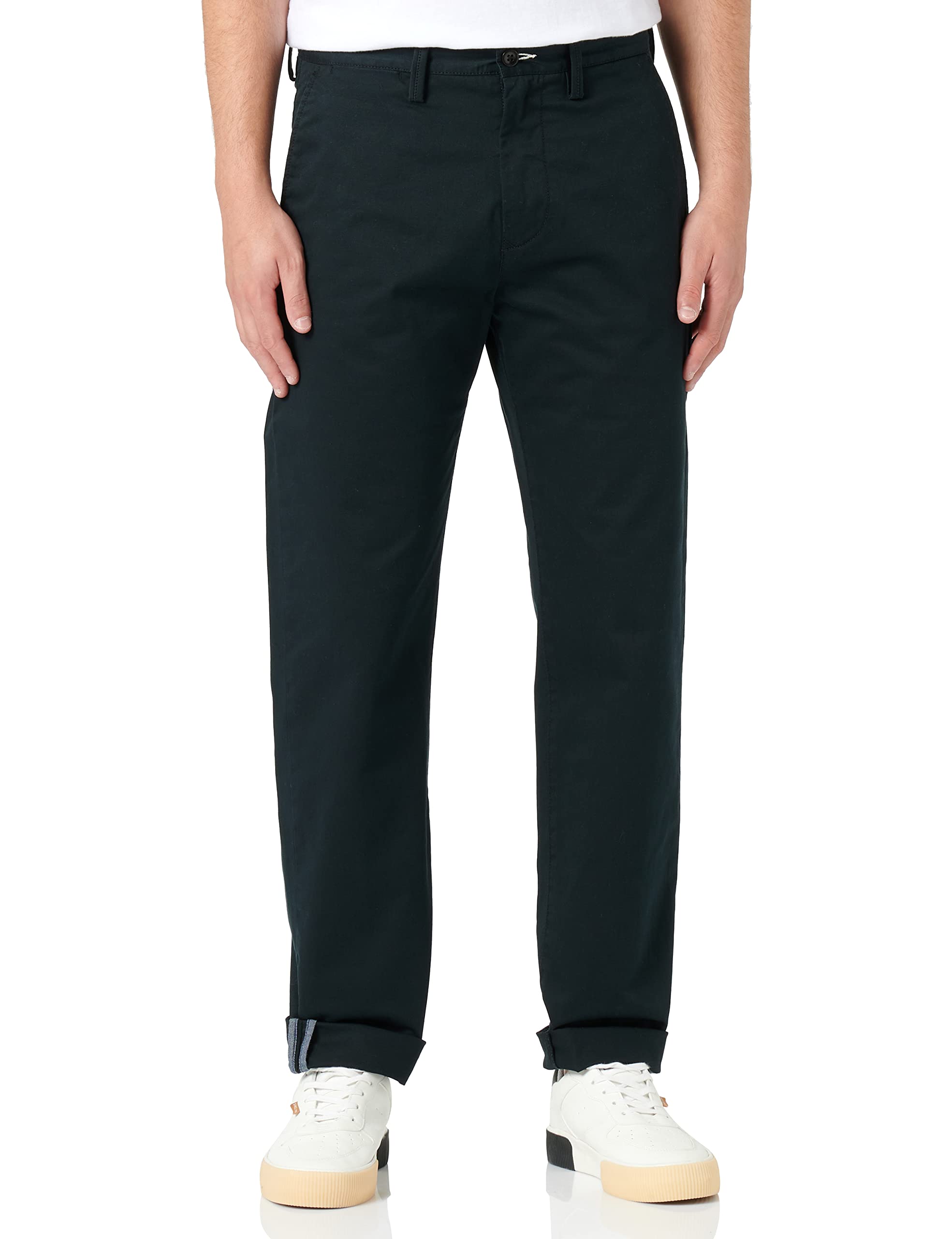 GANT Men's Regular Twill Chinos Classic Trousers, Black, 36 W/32 L