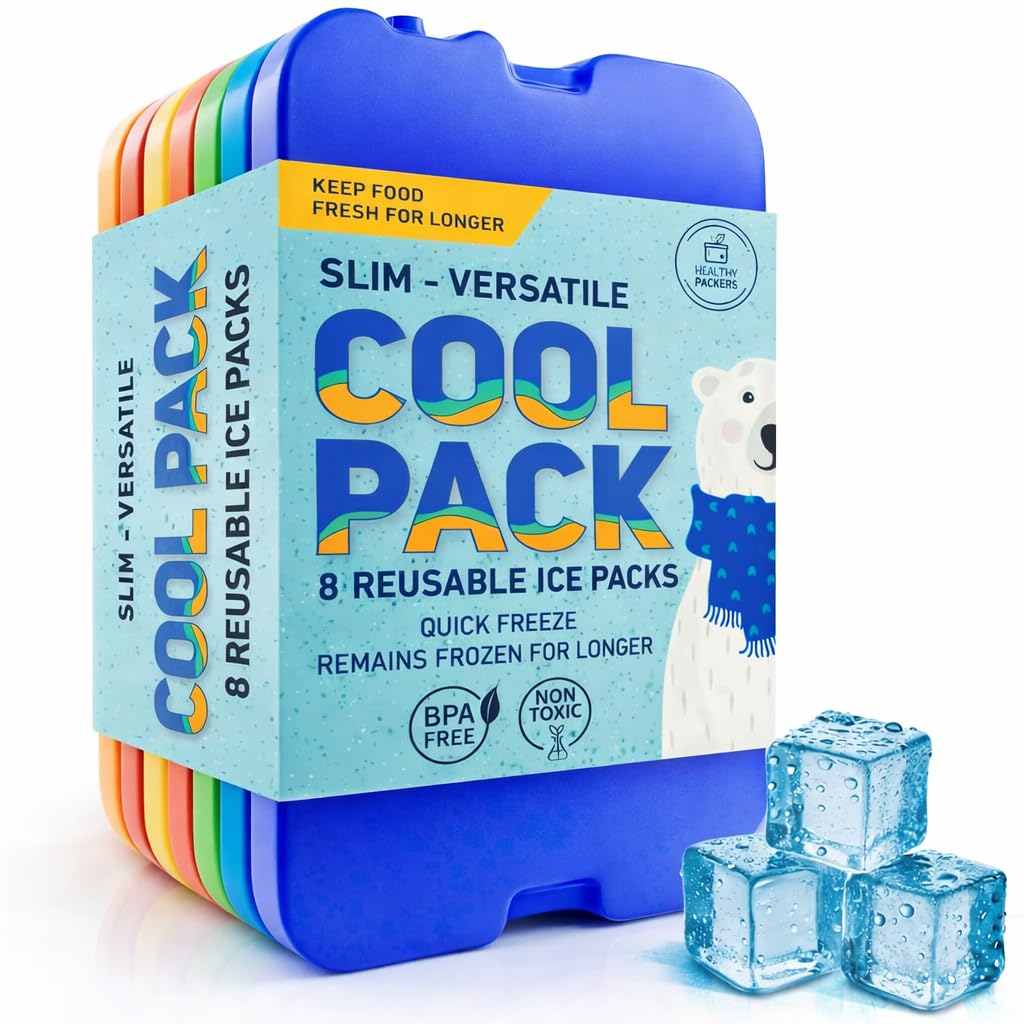 Amazon.com: Healthy Packers Ice Packs for Lunch Boxes & Coolers
