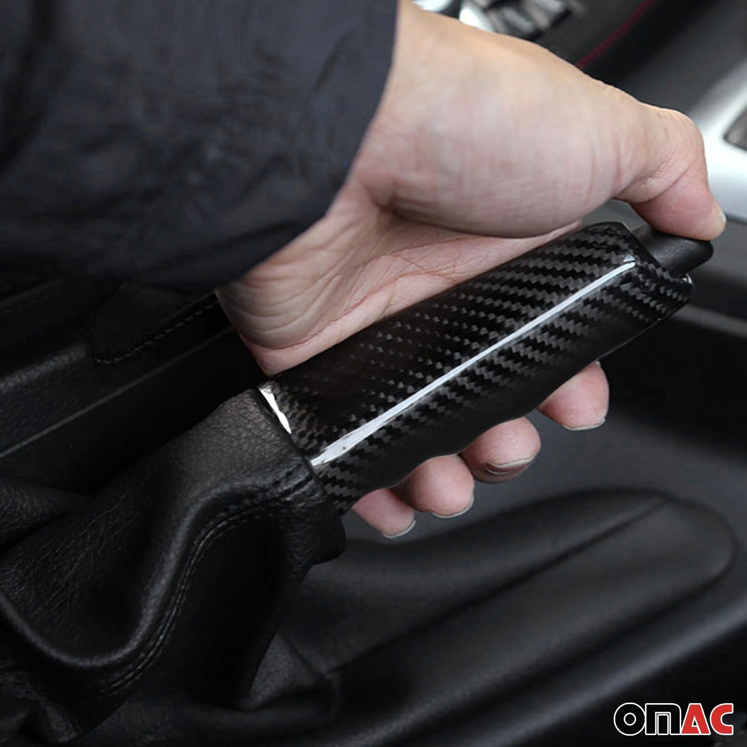 OMAC Handbrake Handle Cover for BMW 3 Series E46 1998-2005 Carbon Fiber Black