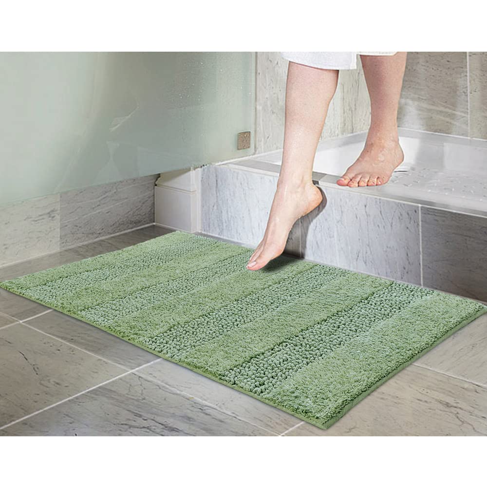 Freelance Azure Cotton Bathroom Mat 60x40 cm Sage 1800gsm Reversible - Water Soak Floor Door Mat - Anti-Slip/Skid Bath Mats - Doormat for Home & Bathroom Entrance - Absorbent Washroom Foot Matt/Mate-image-40