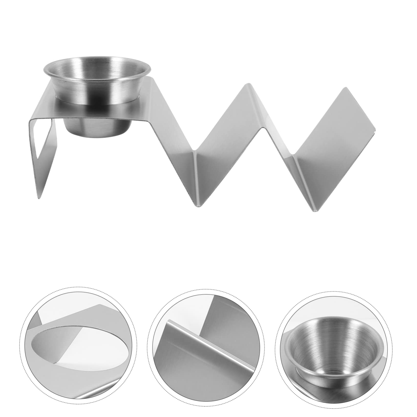 GRIRIW Roll Crepe Stand Crepes Serving Holder Taco Kit Taco Dish Plate Prensa Para Tortillas Taco Shell Baking Rack Galvanized Taco Holder Taco Pizza Serving Plate Stainless Steel Silver