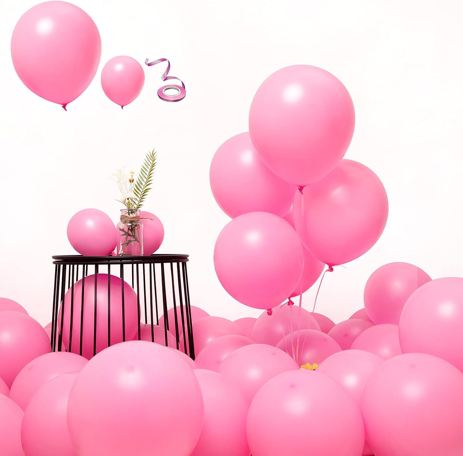 Styirl 70 Pcs 12/5 Inch Pink Balloons, Party Balloons As Birthday Balloons/Fathers Day Balloons/Graduation Balloons/Gender Reveal balloons/Bride Balloons for Birthday/Wedding/Party decorations