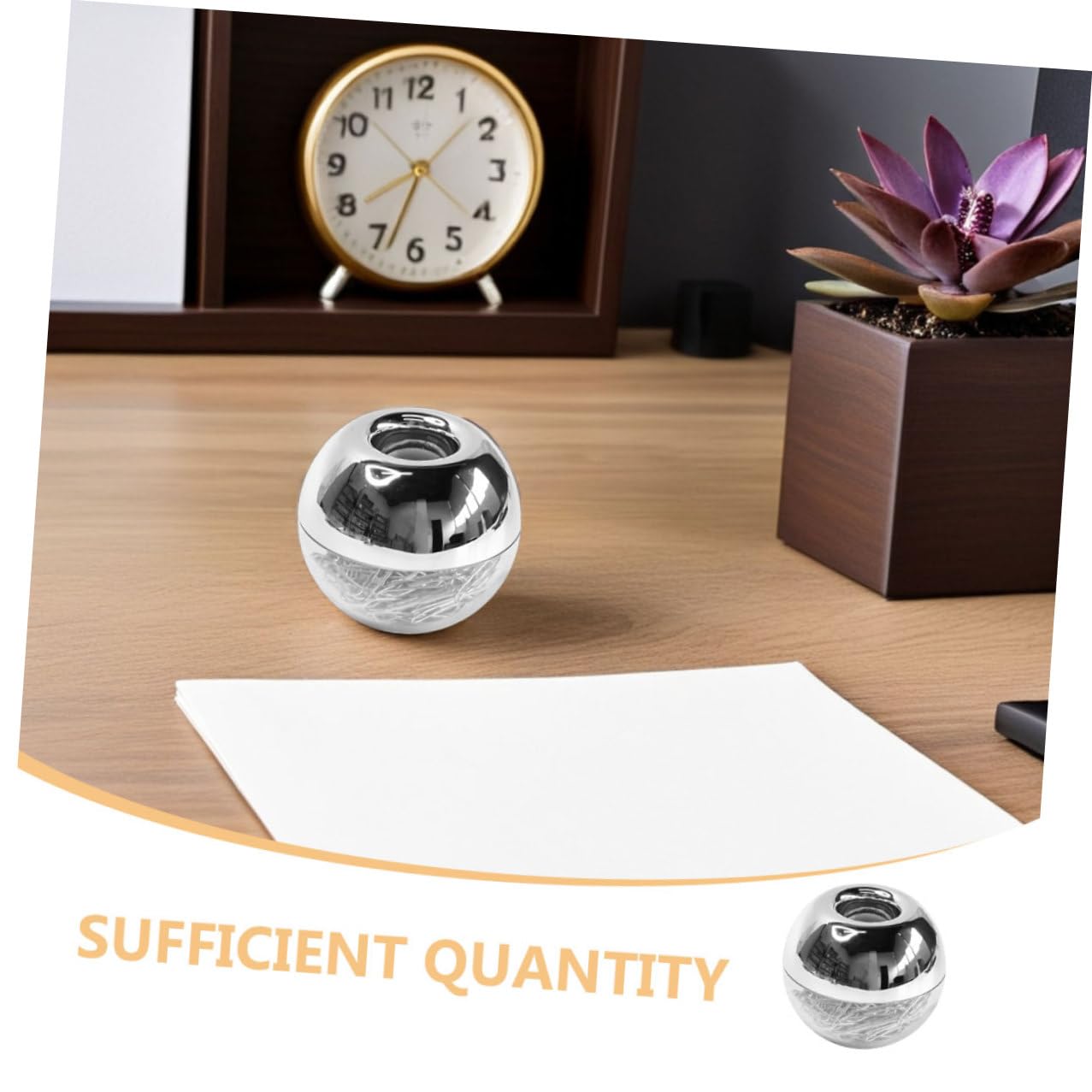 BESTonZON Clips Metálicos para Papel con Caja Magnética Plateada 200 Unidades 2 Estuches Clips Antideslizantes Pequeños para Oficina Escritorio y Organización de Documentos