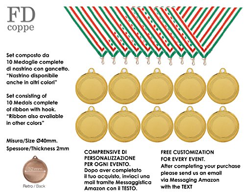 FDCOPPE MEDAGLIA in Metallo Diametro Ø 40mm. Set