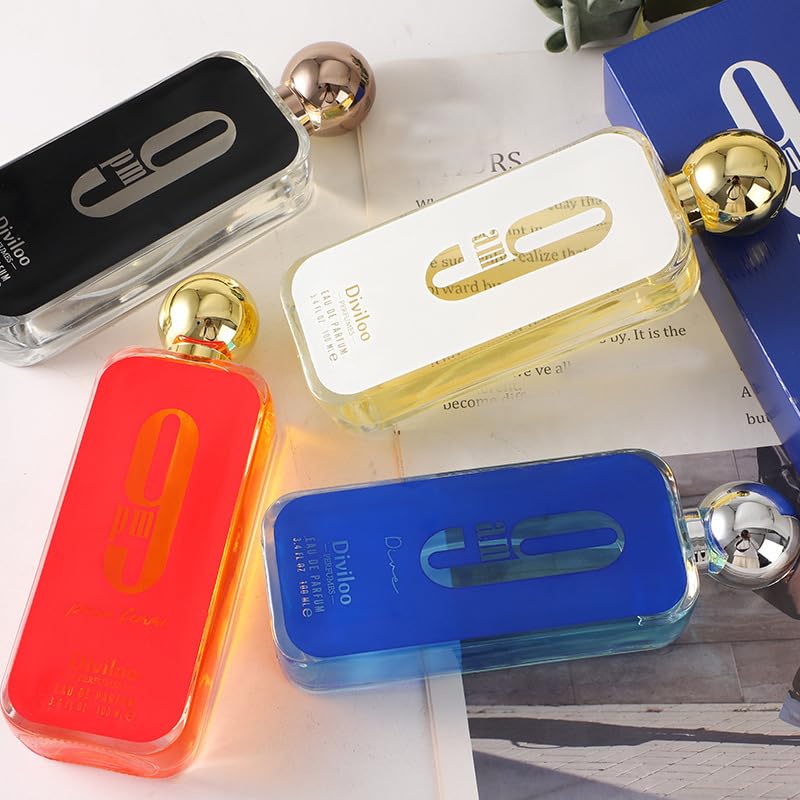 9pm Eau de Parfum for Men 3.4 Fl Oz,9 am Eau De Toilette for Men 3.4 Fl Oz,9pm Eau Fraiche,9am Eau de Cologne for Men,Editioned Men's Gift (4PCS-combination)