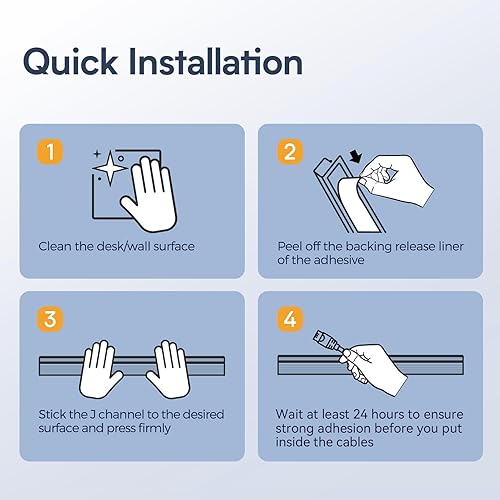 Vista 34 de Delamu Paquete de 2 Solución de Gestión de Cables Segura y Ordenada - Protege a Niños y Mascotas con Gestión de Cables para Hogar y Oficina Bajo