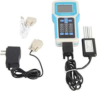 Soil Tester, 7-in-1 Soil pH Meter Kit with Moisture, Temperature, Conductivity, Nitrogen, Phosphorus and PH Test, LCD Display Soil Moisture Meter with Carry Box for ​Petrochemical, Agriculture, etc