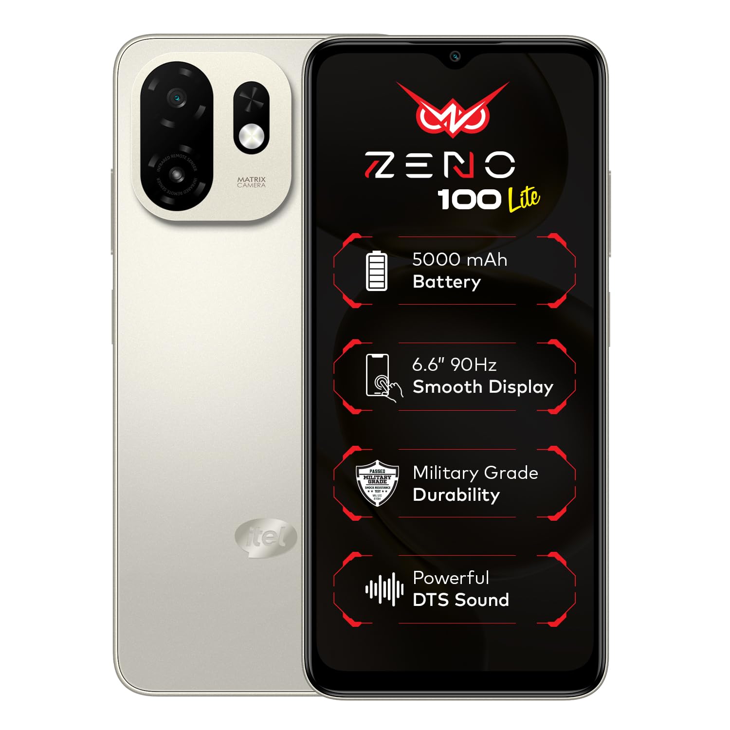 Zeno 100 Lite | UNISOC Octa-Core Processor | 2GB + 4GB RAM 64GB Storage | 5000mAh Battery | 6.6" HD+ 90Hz Display | DTS Sound | Titanium Gold-picture-27