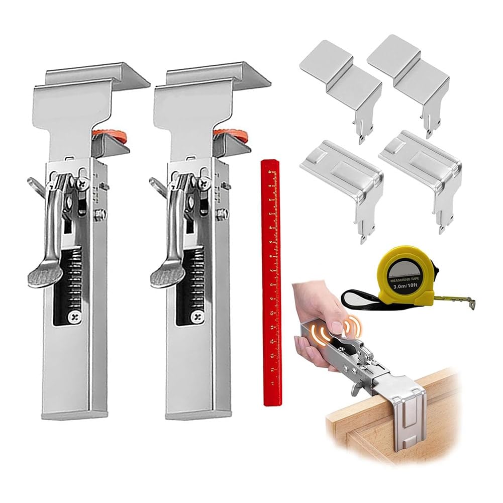 Littimoon Drawer Front Installation Clamps Adjustable Drawer Fixing Clamp for Woodworking Cabinets Installation Tools for Frames