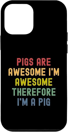 Miniatura 1 de iPhone 12 mini Pigs Are Awesome I'm Awesome Therefore I'm A Pig Case