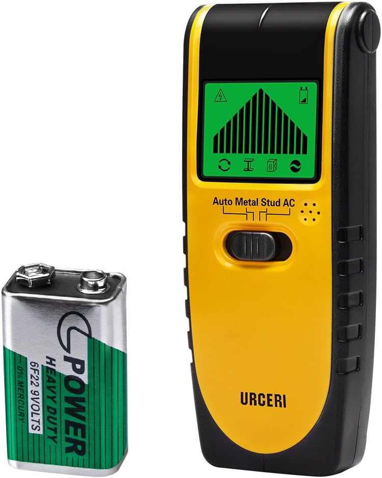 Stud Finder Wall Scanner 3-in 1 Metal AC Wires Wood Detector with Backlit LCD Screen Display and Beeping Sound Alert