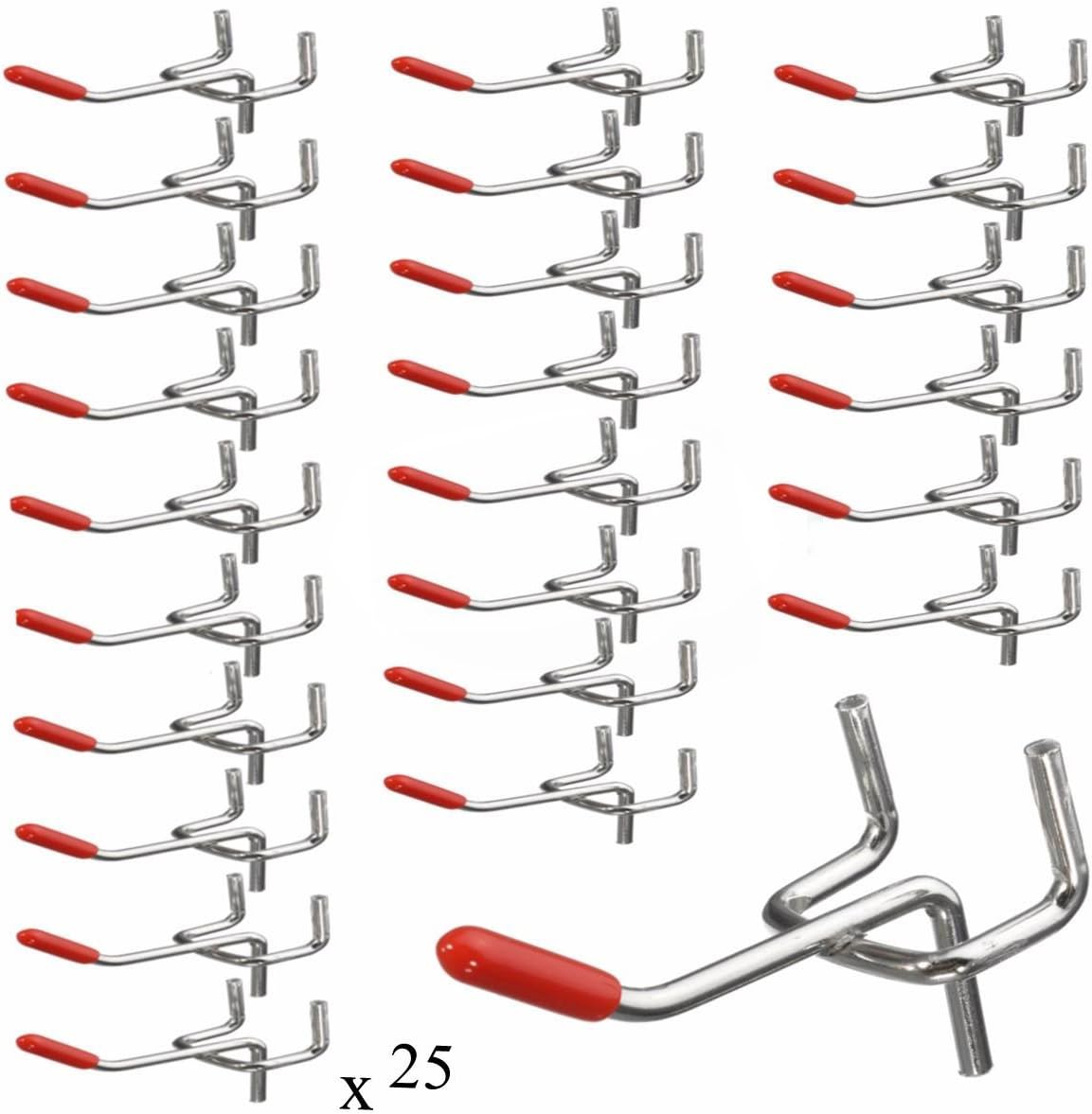 Single Pegboard Hooks Board Slat for Wall Retail Display Store Shelving Peg (25pcs, 50mm)