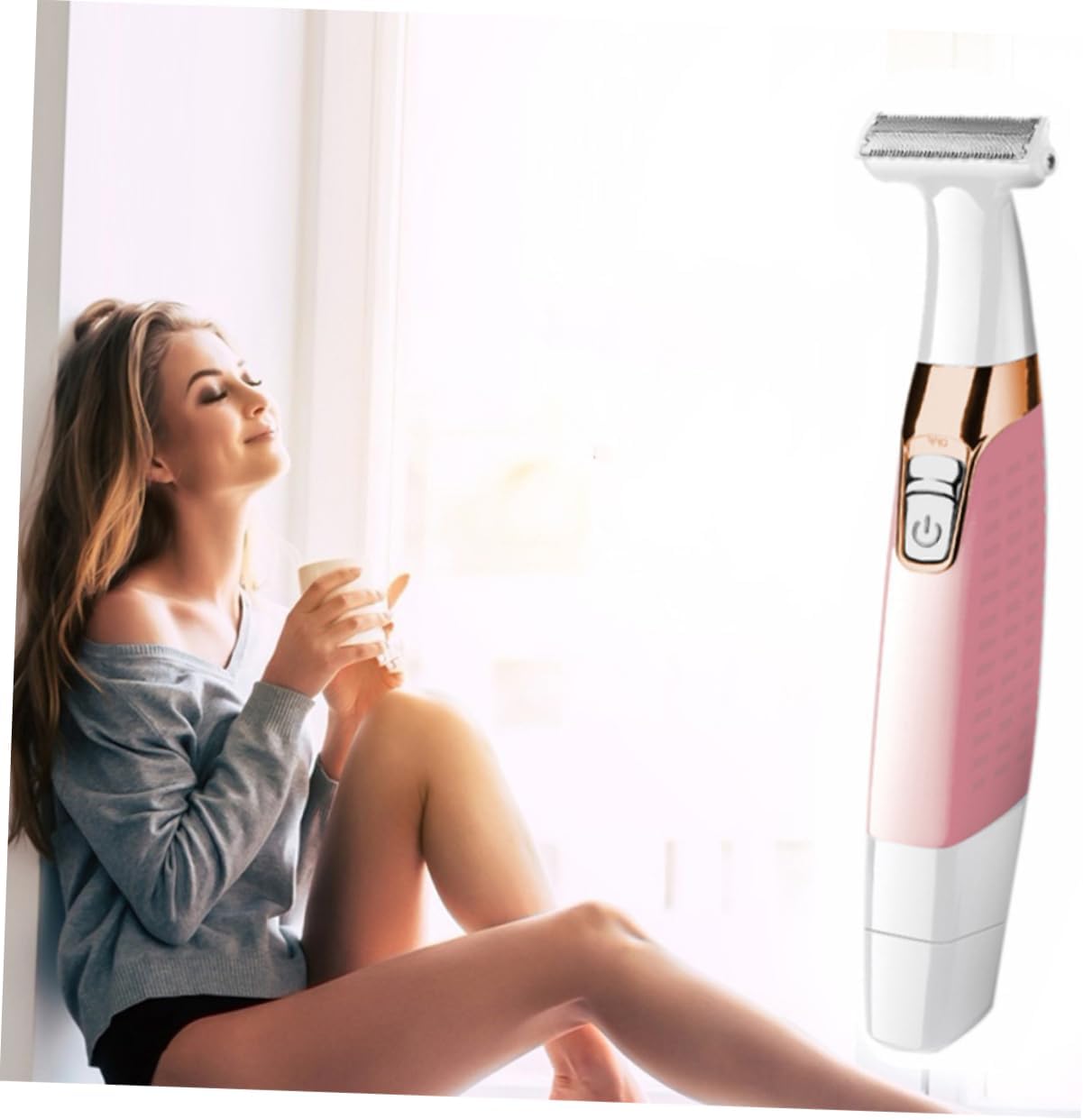 Electric Painless Hair Removal Device Portable USB Rechargeable Hair Shaver for Women for Upper Lip Chin and Cheeks Compact Design for Travel