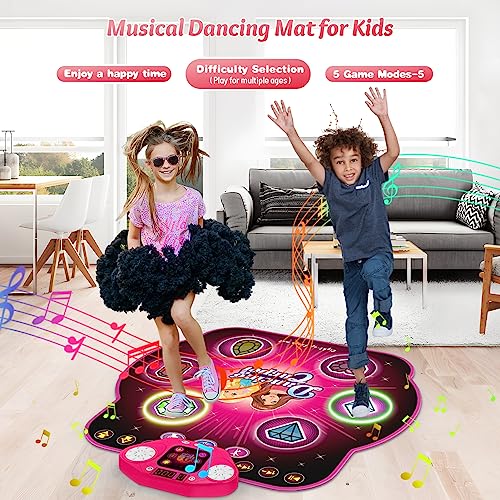 image for ANNKIE Dance Mat Toys for 3-12 Year Old Kids,Electronic Dance Pad with