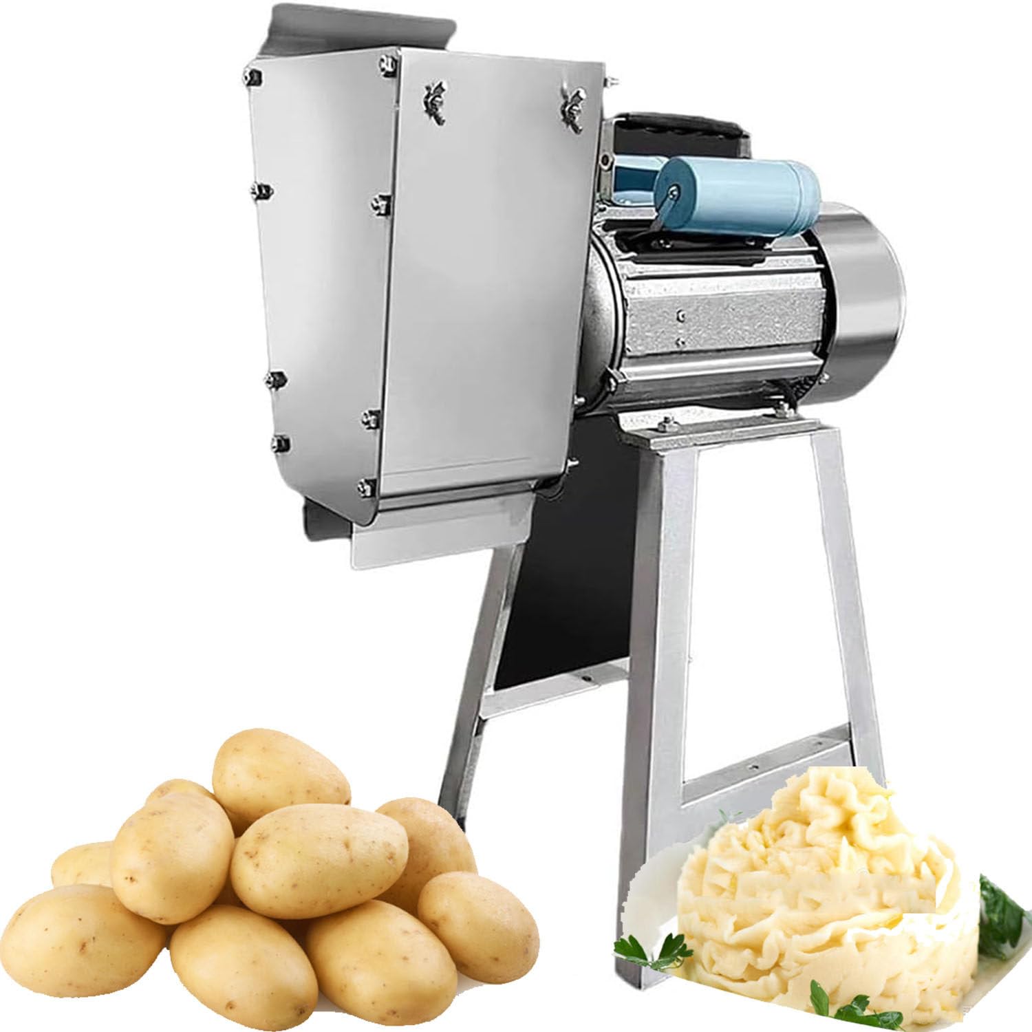 GYKOZY 1100W Potato Masher & Ricer, Heavy-Duty Food Press Stainless-Steel Ricer for Mashed Potatoes, Puree, Fruit & Vegetables