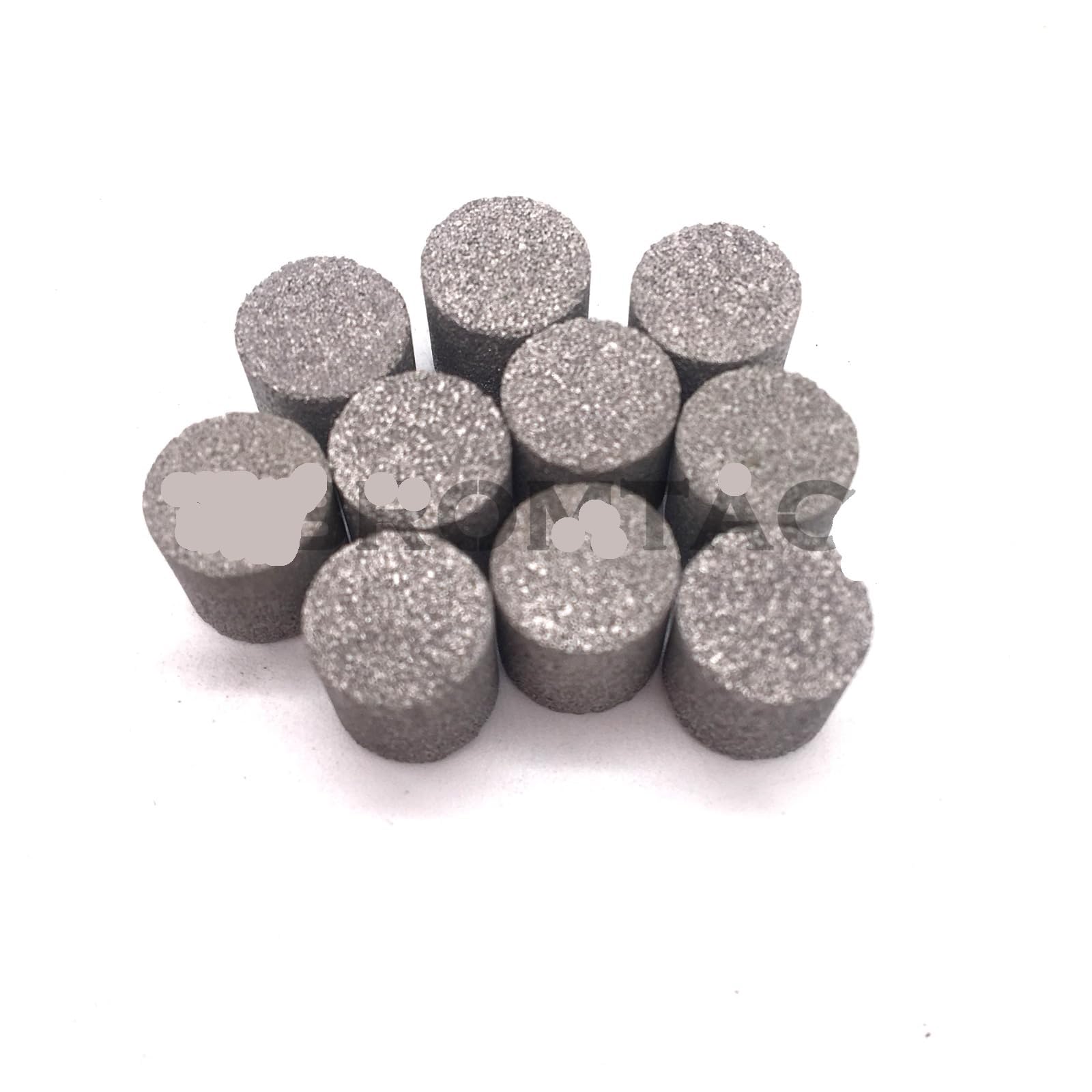 Blok filtracyjny ze spiekanego proszkiem metalu do podłoża anodowego i superkondensatora - niestandardowa kolumna filtracyjna z porowatego metalu mikronowego (10 mm x 10 mm) - 10 szt.