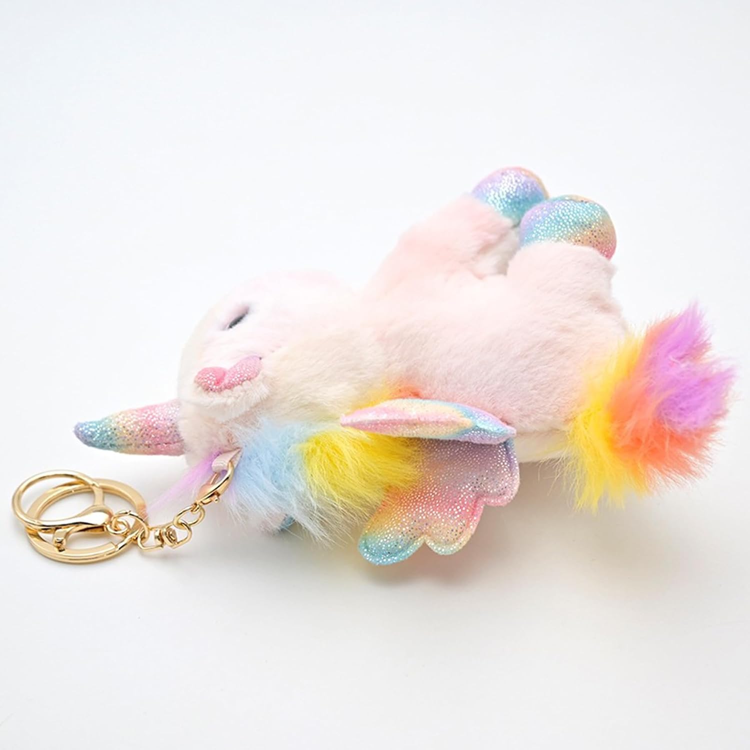 Plush Unicorn Keychain Stuffed Animals Key Chains Backpack Ornaments Pendant Key Ring Pink