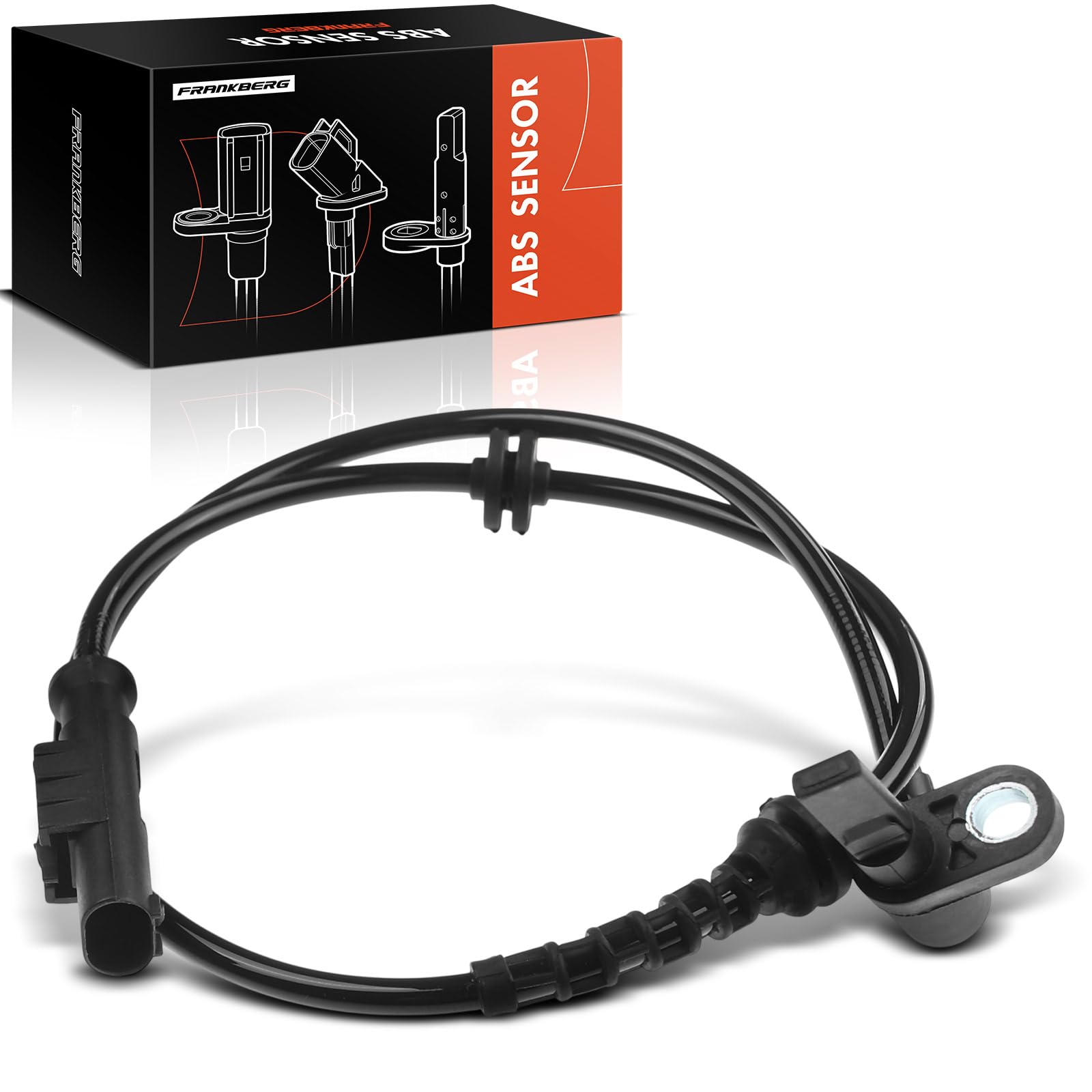 Frankberg Sensore Velocità Ruota ABS Sensore ABS 2-Poli Compatibile con Corsa D S07 Punto Evo 199 Grande Punto 199 Cono 955 Punto 199 Replace# 93189277