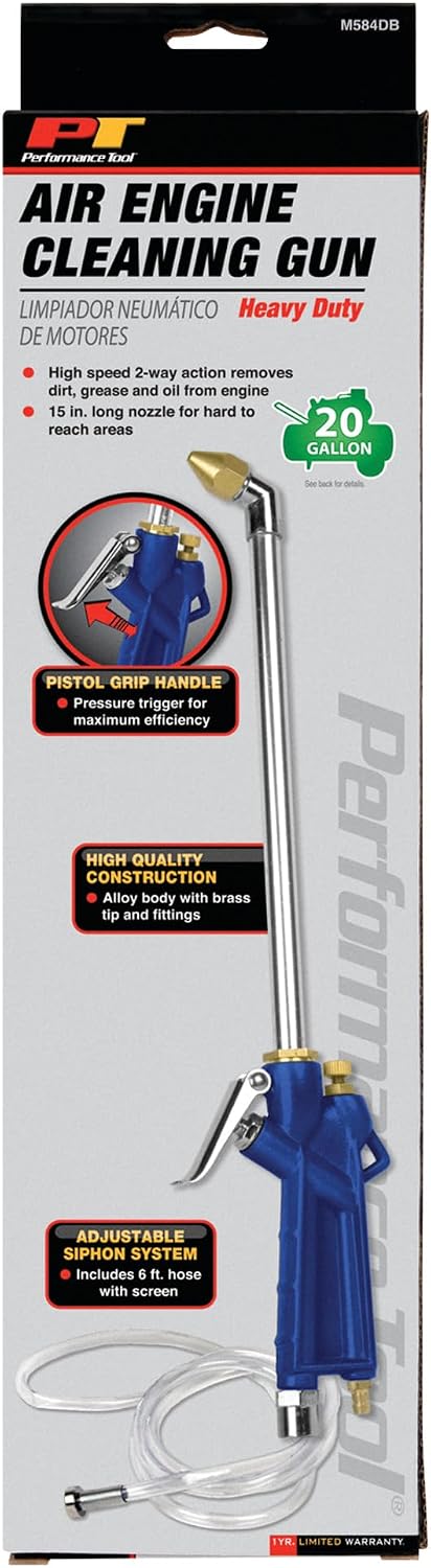 Performance Tool M584DB - Versatile and Durable Fluid Extractor with Pick-Up Hose for Quick and Easy Oil Changes and Fluid Transfer