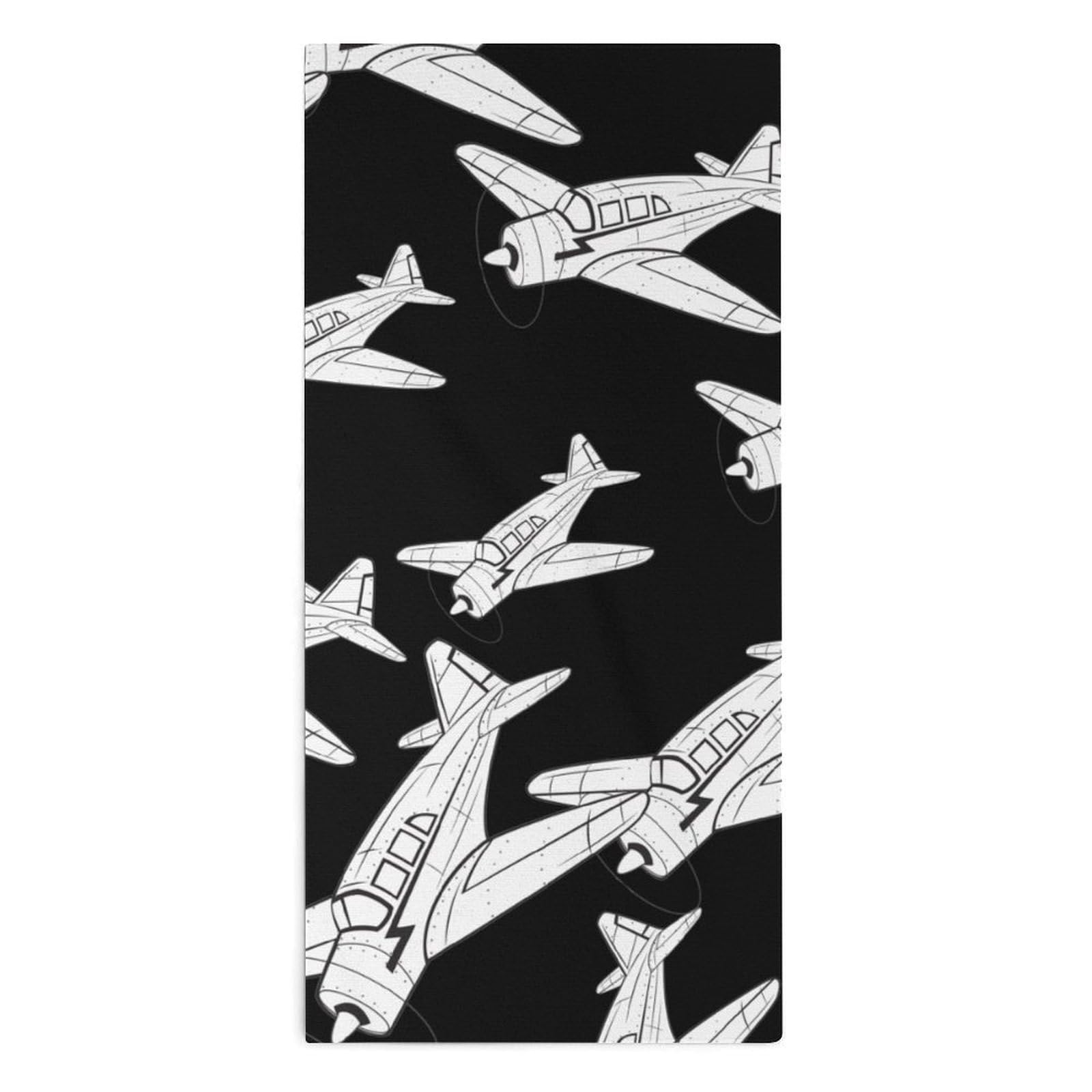 Airplane Hand Towels Soft Face Towel Gym Bathroom Travel Hotel 13"x28"