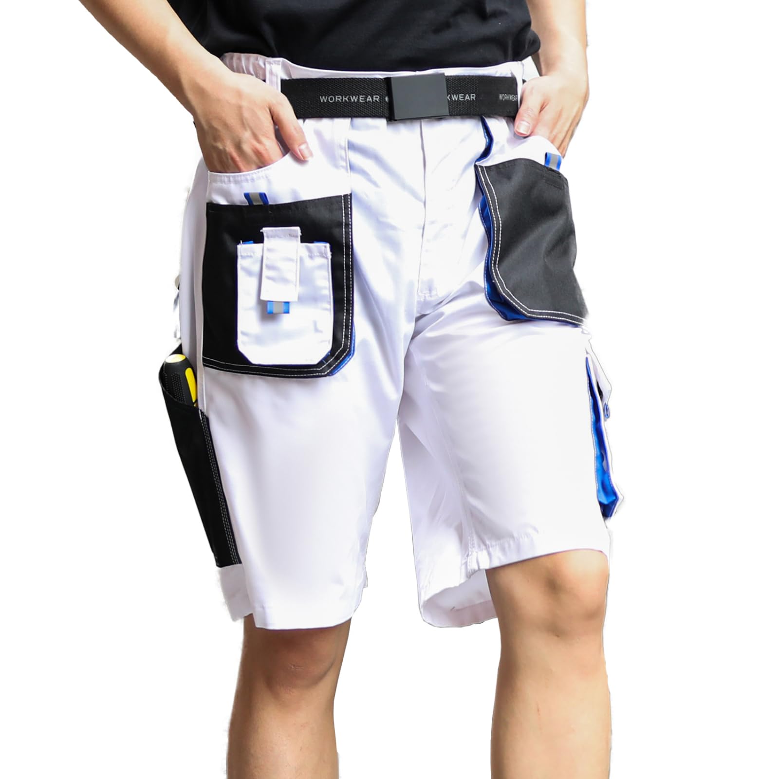 WORK IDEA Kurze Herren Arbeitsshorts-Multi Pocket Männer Cargo-Hose für den Sommer