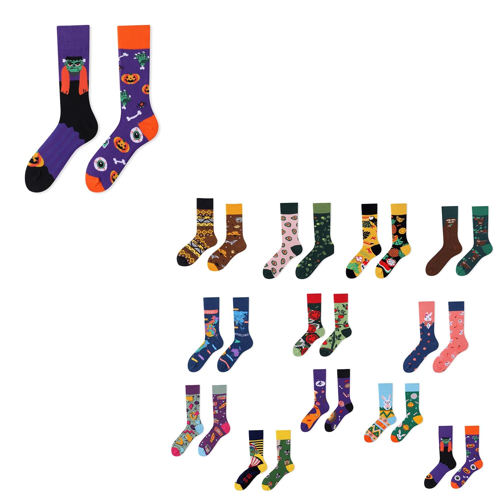 Chaussettes décontractées et tendance en lot de 48 paires pour en finir avec les chaussettes perdues