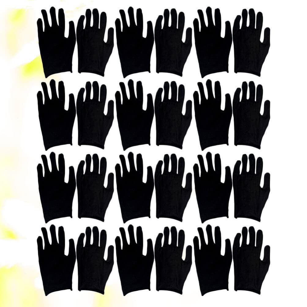 FRCOLOR 12pares Guantes De Protección Laboral De Algodón Negro Delgados Para Seguridad El Trabajo Uso Múltiple y Comodidad Jardinería y Carpintería