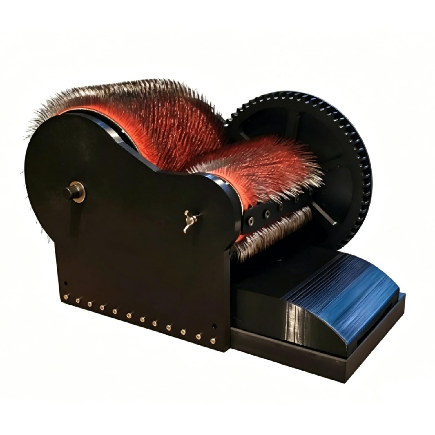 DowPie Wool Carder Fiber Comber Machine, 56 RPM Stepless Speed Regulation Wide Voltage Support Stable Ideal for Wool Alpaca Natural Fiber Carding Blending Handmade Production Use