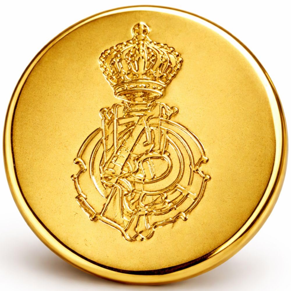 Gold Crown Monogram Metal Shank Buttons 16mm 4 Pack — image 1