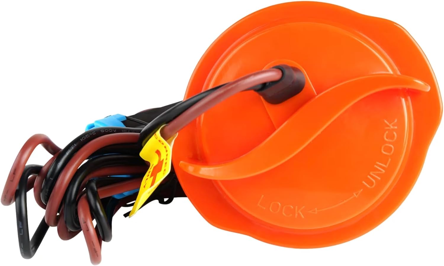 Top view of the SEAFLO replacement motor cartridge showing wiring and lock/unlock indicators