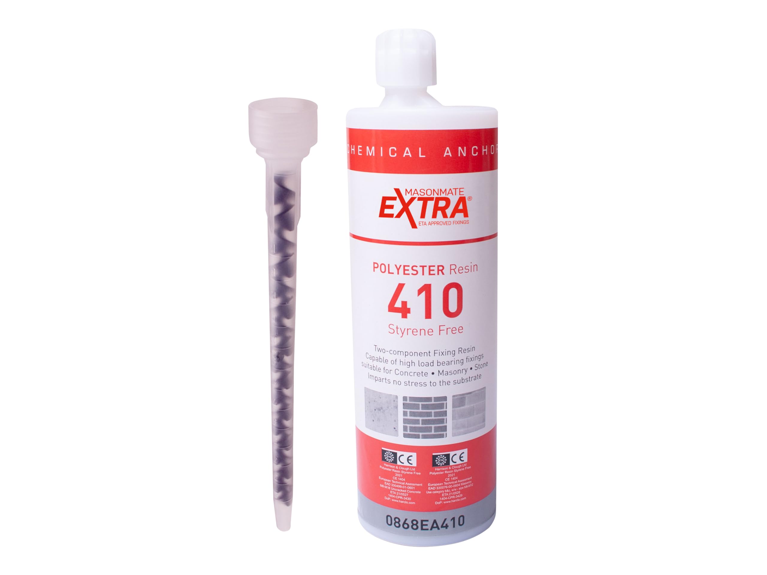 MasonMate 410ml Chemical Anchor Resin - Styrene Free, High Strength