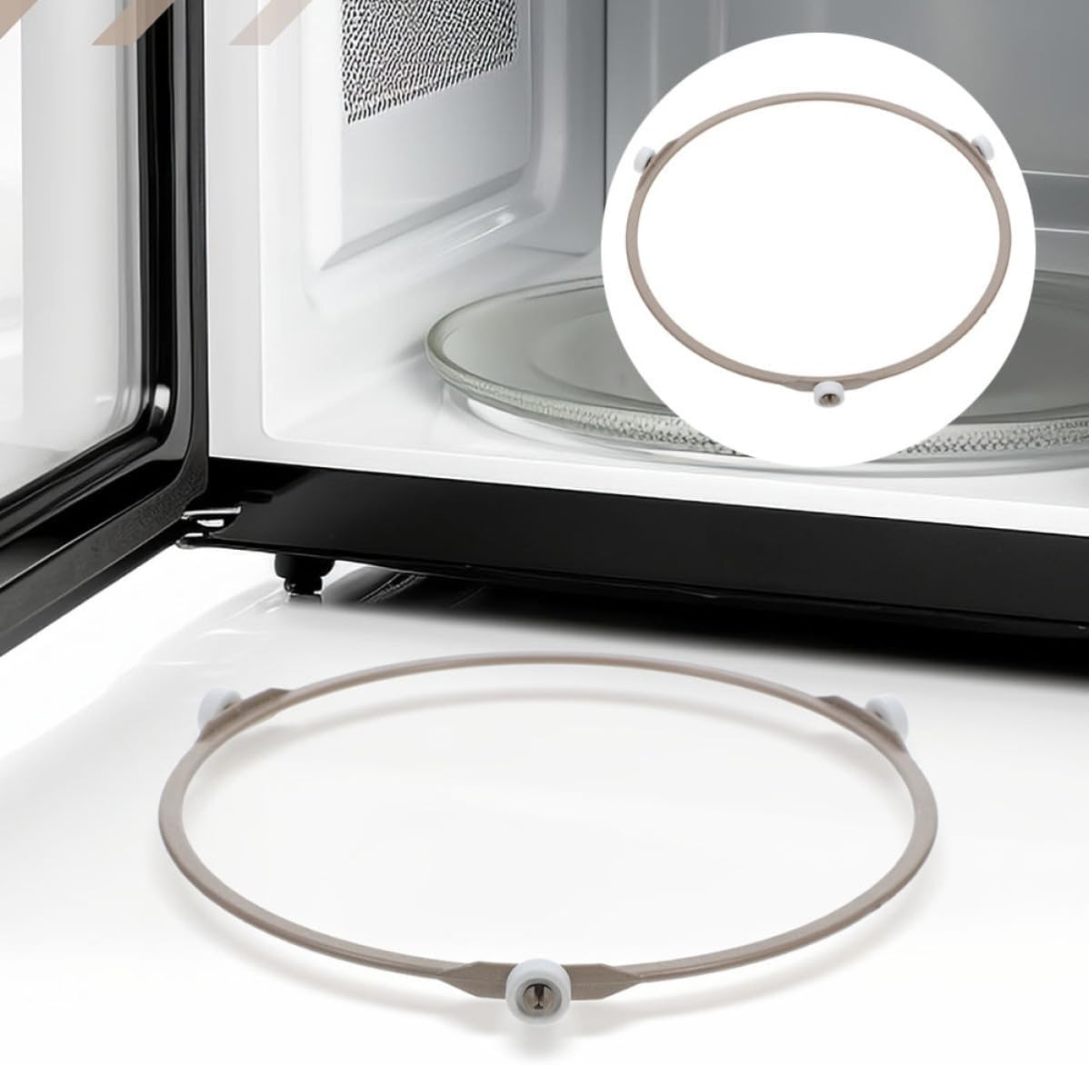 3pcs Microwave Glass Plate Holder Ring for Stable Rotation
