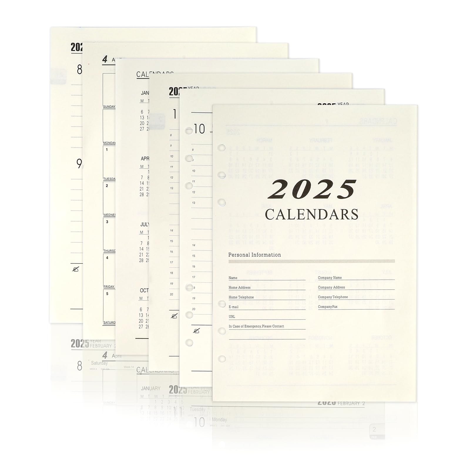 2025-weekly-planner-insert-a5-6-holes-176-pages-calendar-insert-2025-a5-january-2025-december-2025-139-x-206-mm-refill-paper-for-planner-diaries-diy-projects-amazon-de-stationery-office-supplies