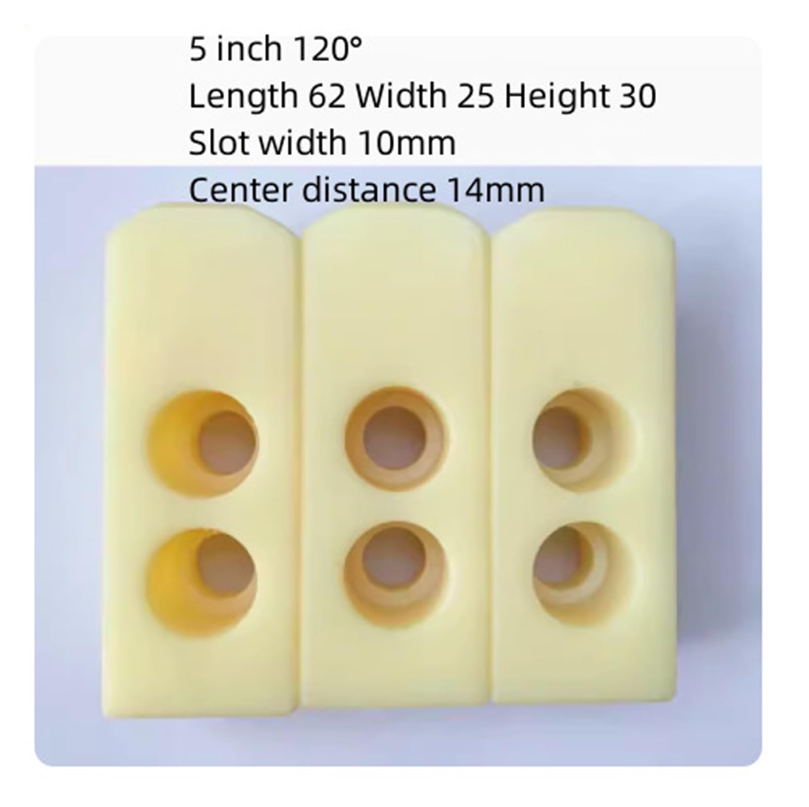Uchwyt z miękkimi pazurami Uchwyt hydrauliczny 120 stopni z trzema szczękami z grubego nylonu i miękkiego tworzywa sztucznego(5 cali 62x25x30)