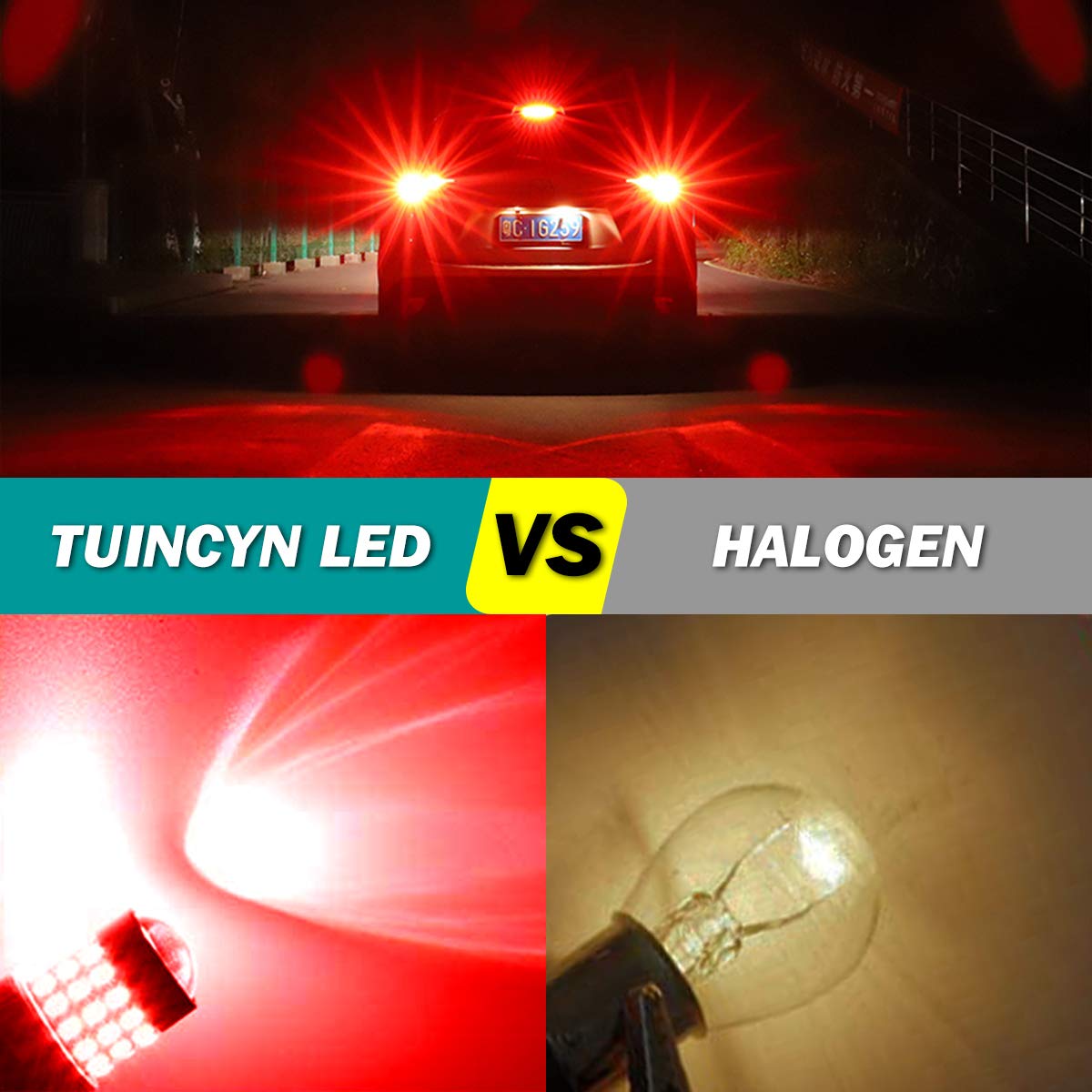 TUINCYN 7443 T20 W21/5W czerwone żarówki LED 12 V W3 × 16q 7440 W21W 3014 3014 54-EX światło cofania, światło postojowe, światło do jazdy dziennej, tylne światło kierunkowskazu (zestaw 2 szt.)