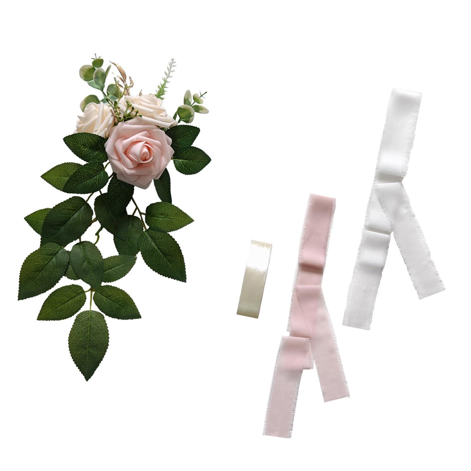 HDOYTXXM Artificial Flower for Wedding Chair Decoration Rose for Various Parties Outdoor Ceremony Layouts Props Outdoor Wedding Decoration Back