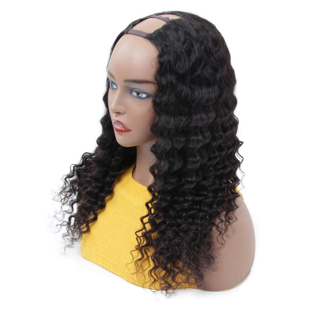 Amazon.com : VIVI BABI 2x4 U-PART Human Hair Wigs 22 Inches 8A Grade  Brazilian Deep Wave Wigs For Black Women 100% Unprocessed Human Virgin Hair  Natural Color… : Beauty & Personal Care