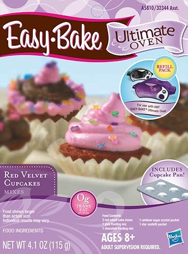 Easy Bake Ultimate Oven Toy Baking Star Series con 3 paquetes de repuesto adicionales, incluyendo pasteles brillantes, cupcakes de terciopelo rojo,