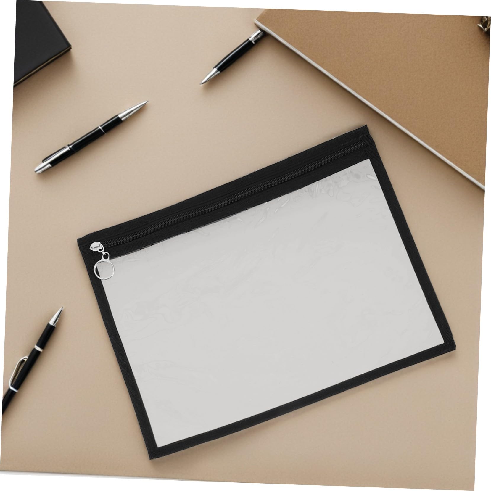 VILLCASE Bolsa de Documentos Pvc Transparente Cremallera, 12 Piezas