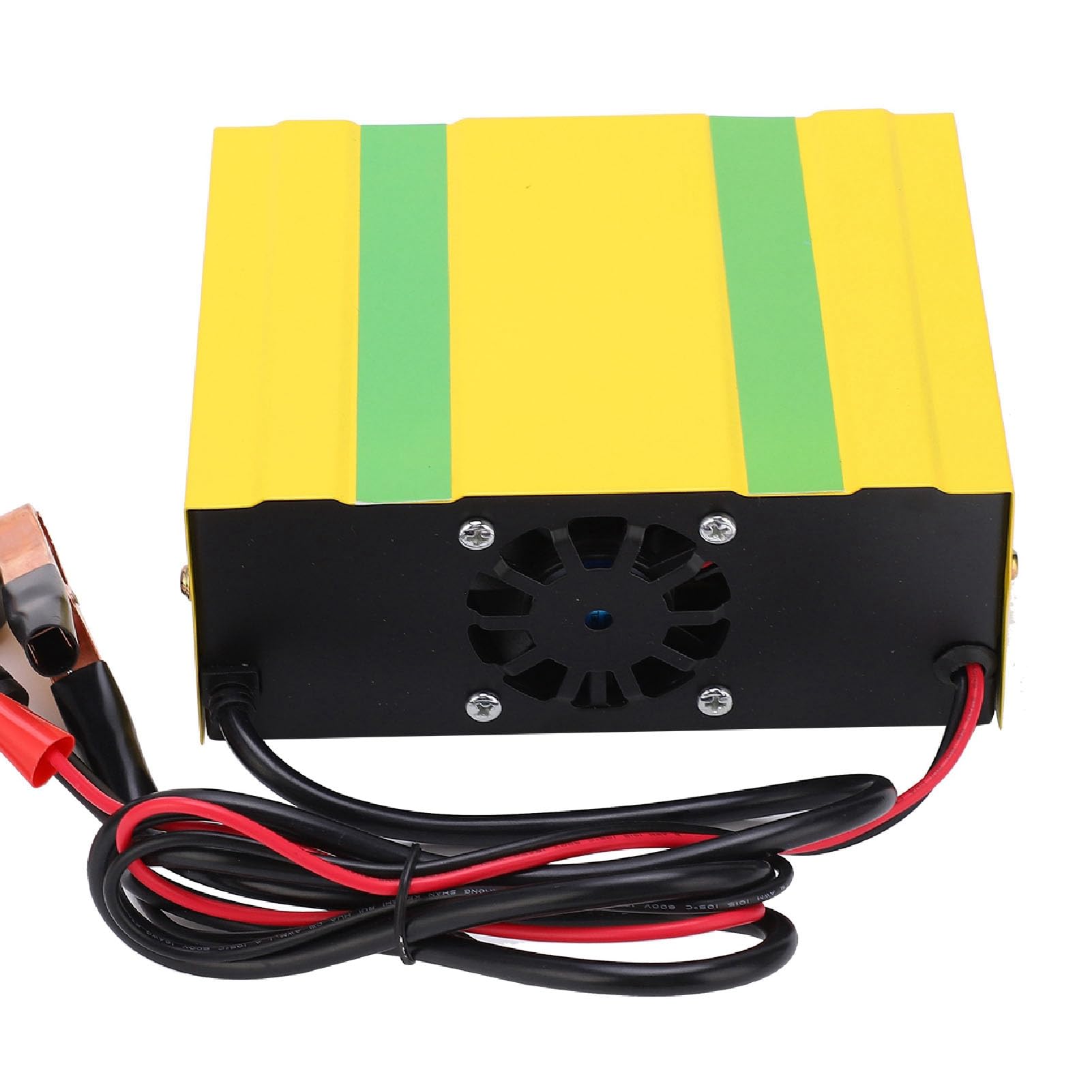 Caricabatterie, Caricabatteria per Auto e Moto da 180 W 12 V 24 V, Guscio in Acciaio Inossidabile Ignifugo Antisismico, con Ventola di Raffreddamento a Temperatura Controllata a (Spina