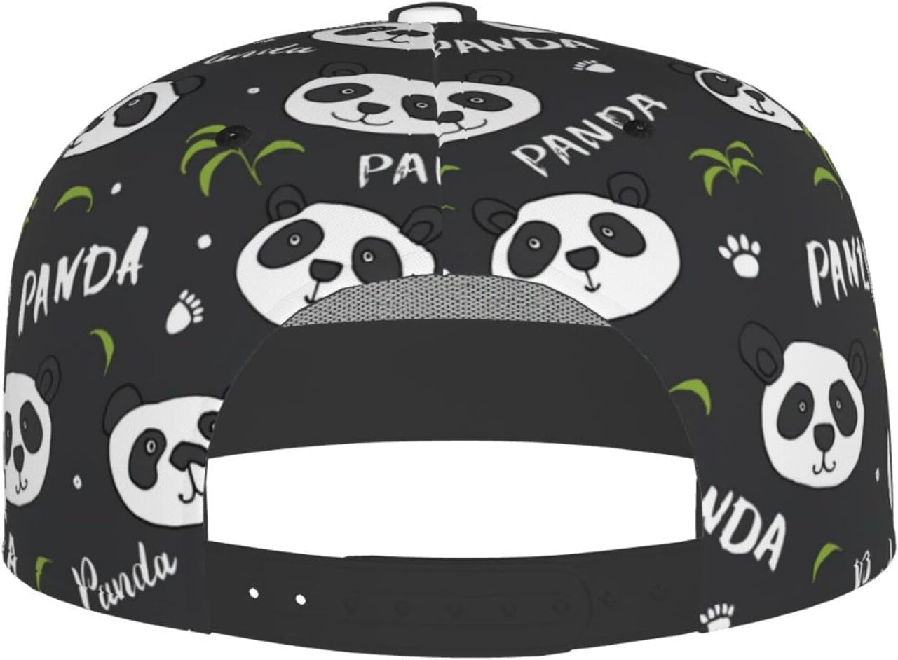 Funny Panda Baseball Cap Workout Hats with Adjustable Strap for Men & Women Dad Hat Snapback Hat - Image 4