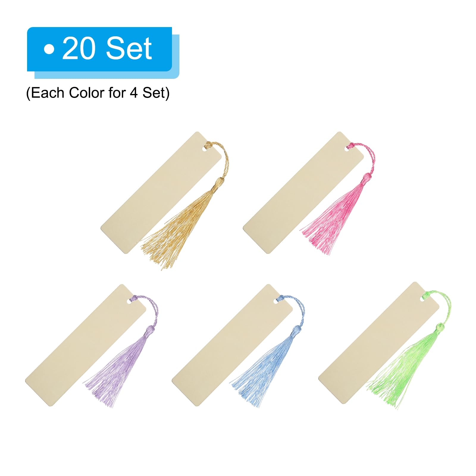 PATIKIL 4.7" x 1.3" Blank Wood Bookmark - Image 3