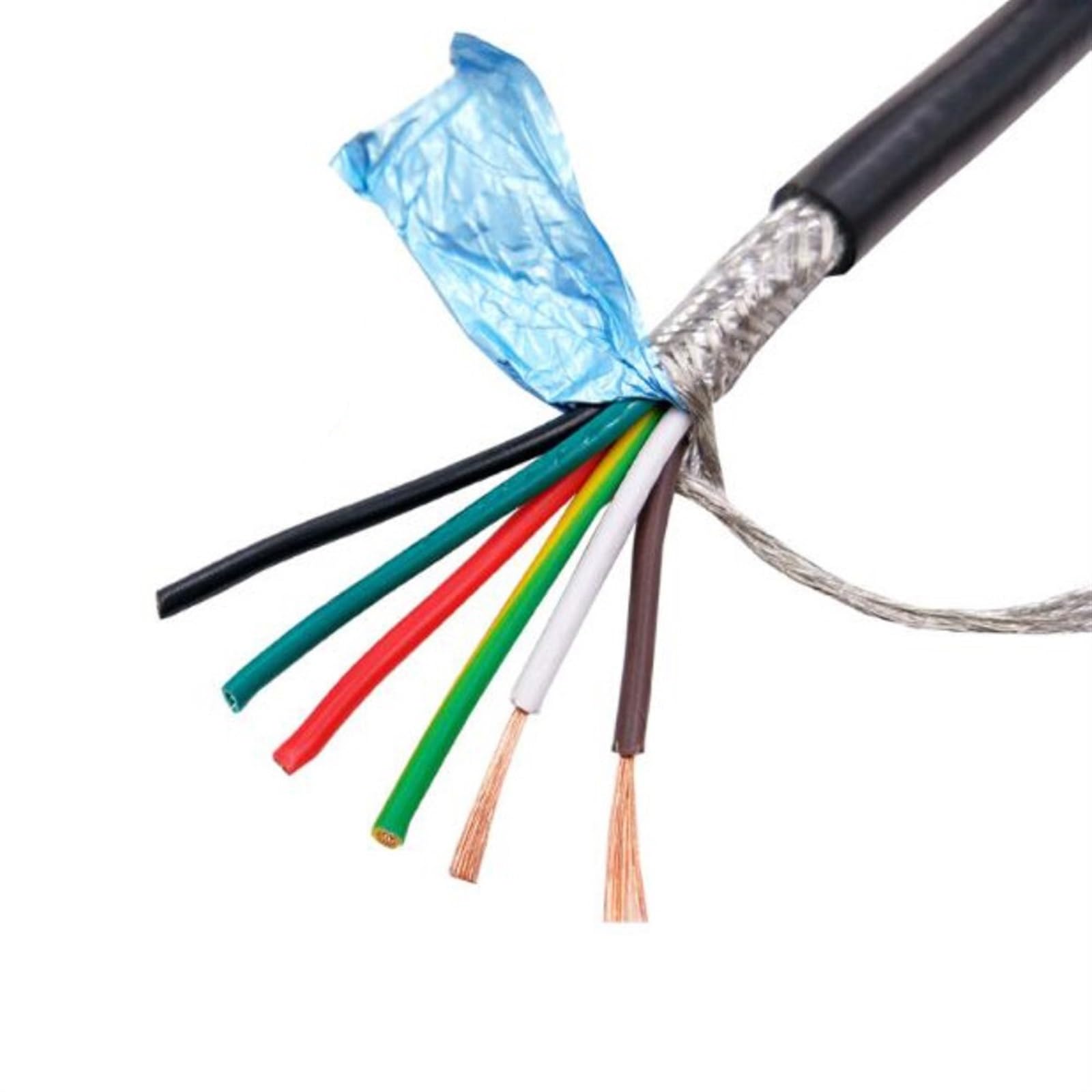 abgeschirmtes Kabel, Multicore Shielded Cable Anti-Interference 15AWG(6 cores 3 meters)