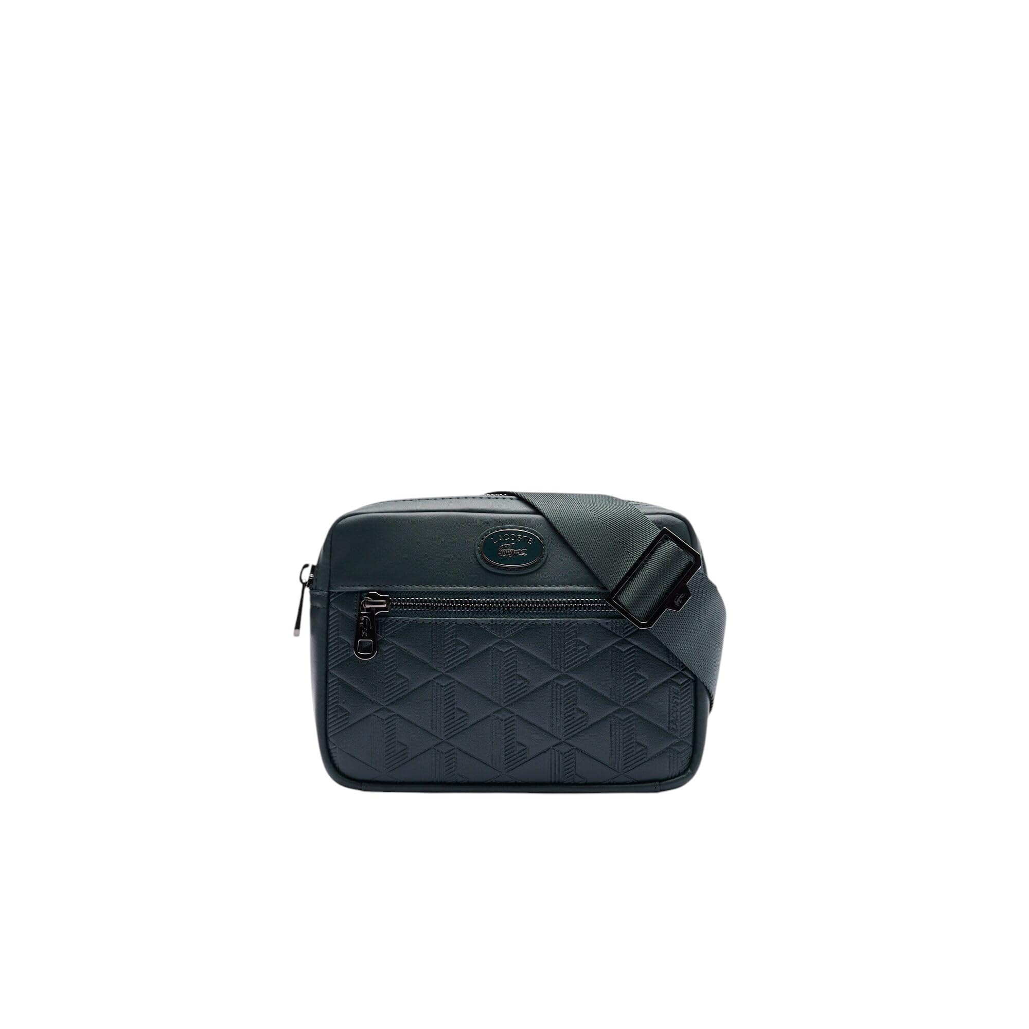 

                                                    Lacoste Embossed Monogram Shoulder Bag, Dark Green