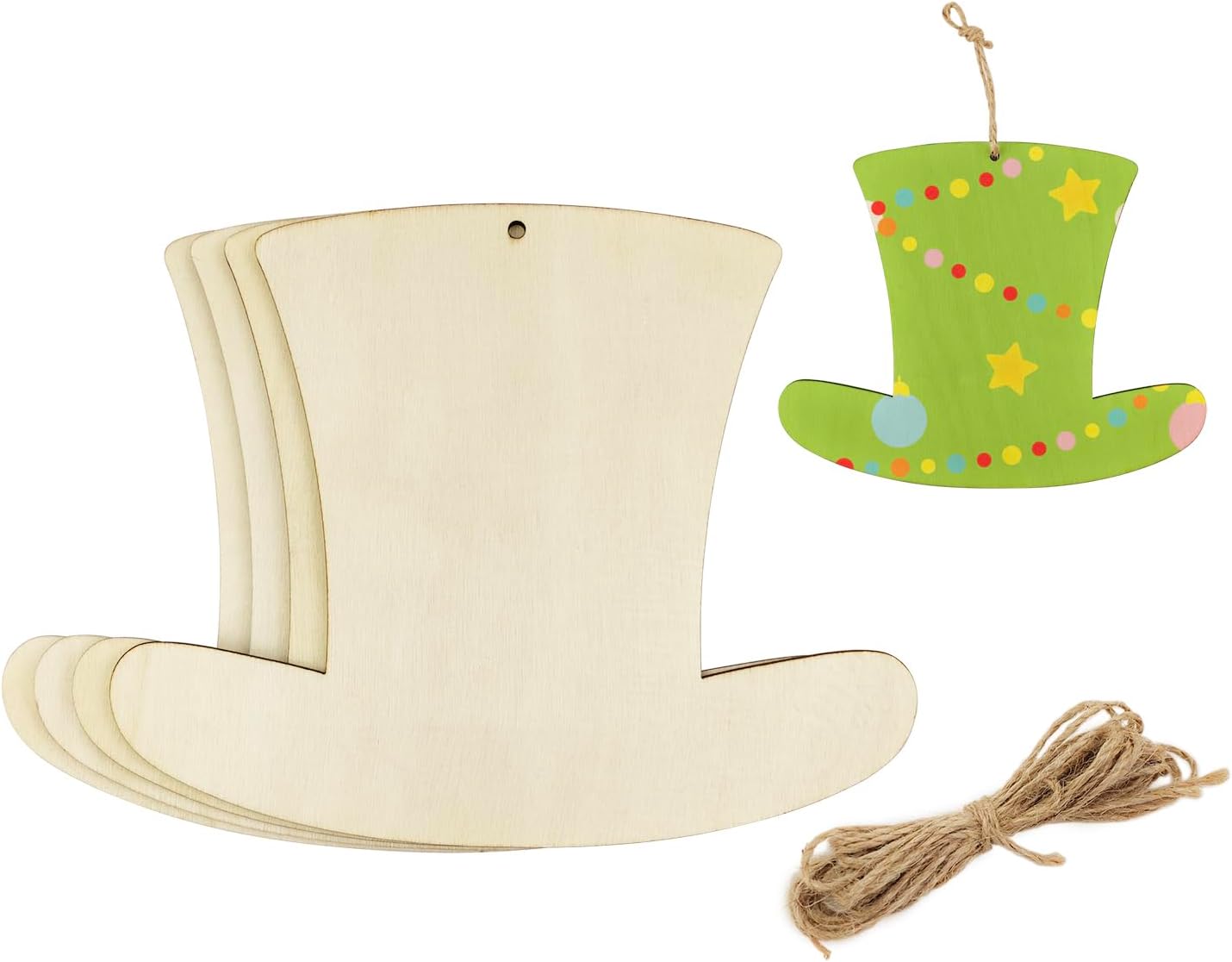 Confezione 15 ornamenti San Patrizio leprechaun legno
